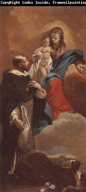 unknow artist The Madonna and child with saint dominic