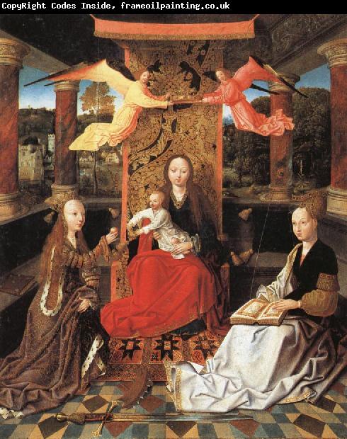 unknow artist Madonna and Child  Enthroned with SS.Catherine and Barbara