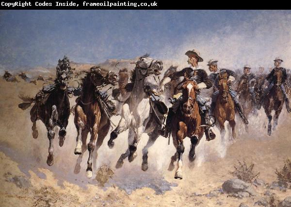 Frederic Remington Dismounted:The Fourth Trooper Moving the Led Horses