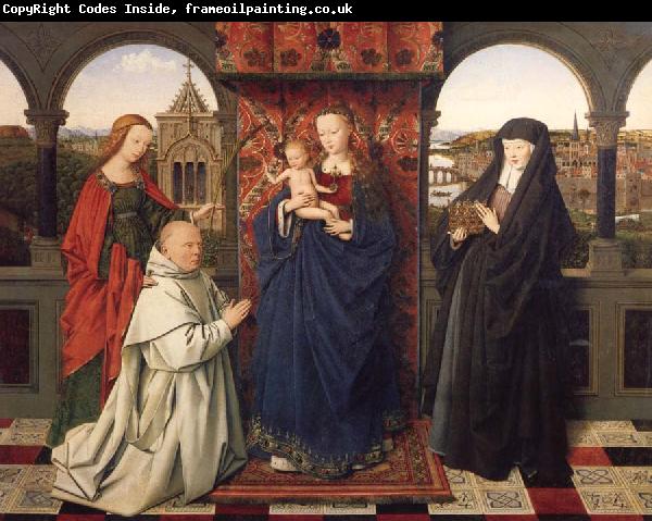 Jan Van Eyck Virgin and child,with saints and donor