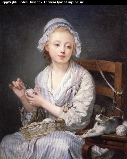 Jean-Baptiste Greuze The Wool winder