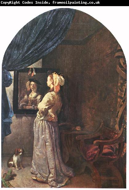 MIERIS, Frans van, the Elder Woman before the Mirror