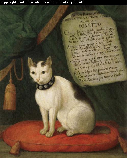 unknow artist Portrait of Armellino the Cat with Sonnet