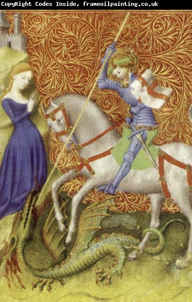 unknow artist Saint George Slaying the Dragon,from Breviary of john the Fearless