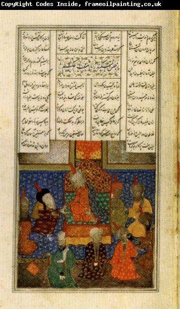 unknow artist Iskander Meets with the Sages,from the Khamsa of Nizami
