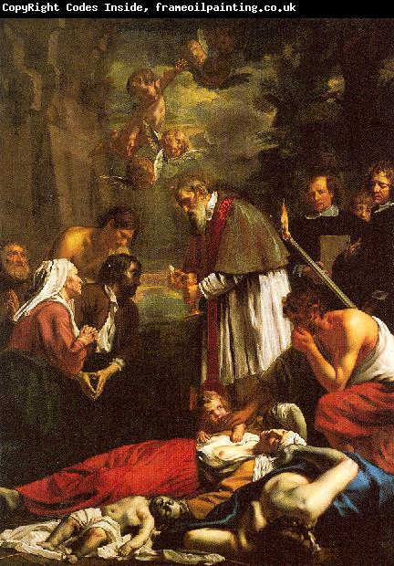 Oost, Jacob van the Younger St. Macaire of Ghent Tending the Plague-Stricken