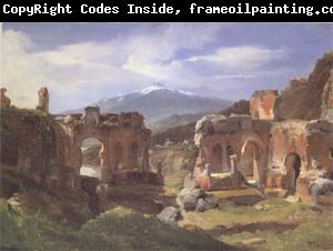 Achille-Etna Michallon Ruins of the Theater at Taormina (Sicily) (mk05)