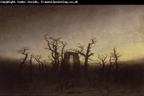 Caspar David Friedrich Abbey under Oak Trees (mk09)