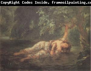 Eugene Delacroix The Death of Ophelia (mk05)
