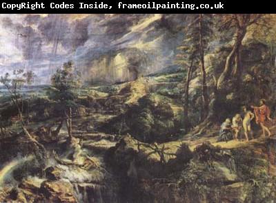 Peter Paul Rubens Stormy Landscape with Philemon und Baucis(mk08)