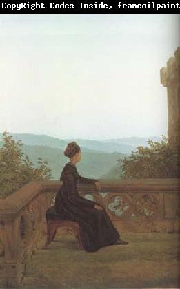 Carl Gustav Carus Woman on a Terrace (mk10)