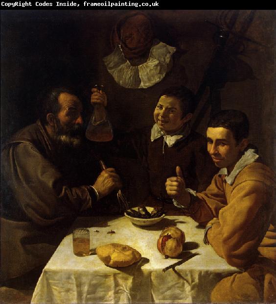 Diego Velazquez Three Men at Table (df01)