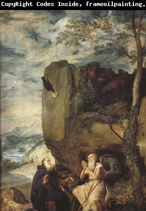 Diego Velazquez St Anthony Abbot and St.paul the Hermit (df01)
