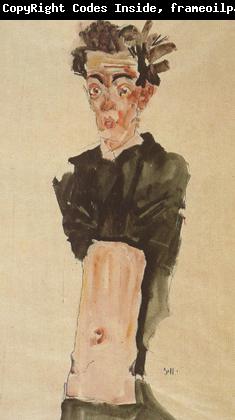 Egon Schiele Self-Portrait with Bare Stomach (mnk12)