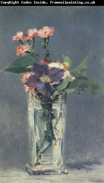 Edouard Manet Carnations and Clematis in a Crystal Vase (mk40)
