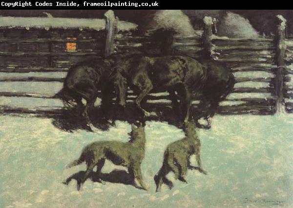 Frederic Remington The Call for Help (mk43)
