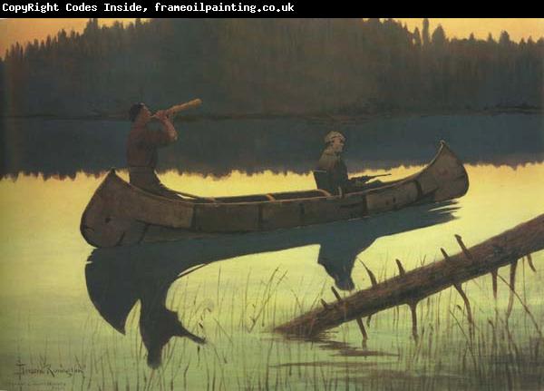 Frederic Remington The Wolvs Sniffed Along the Trail,but Came No Nearer (mk43)