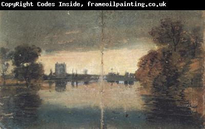 Joseph Mallord William Turner River Scene,Evening effect (mk31)