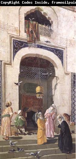 Osman Hamdy Bey La Porte de la Grande Mosquee Brousse (mk32)