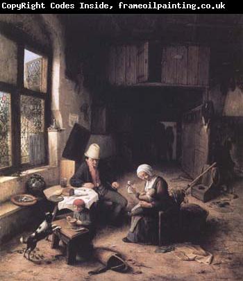 Ostade, Adriaen van Interior of a Peasant's Cottage (mk25