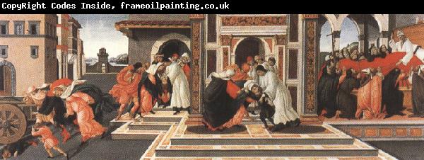 Sandro Botticelli Last miracle child revived by the Deacons Eugenius and Crescentius (mk36)