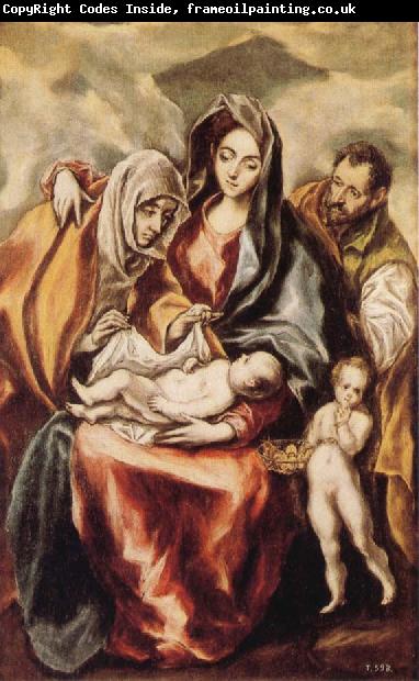 El Greco The Holy Family with St Anne and the Young St JohnBaptist