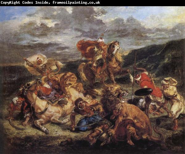 Eugene Delacroix The Lion Hunt