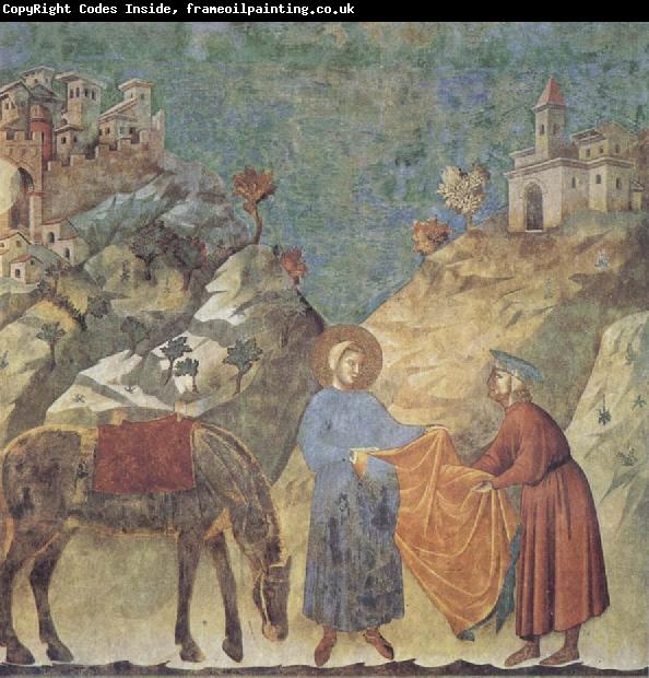 GIOTTO di Bondone St Francis Giving his Cloak to a Poor Man