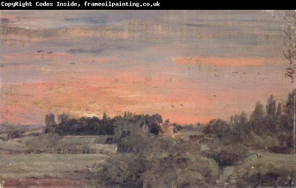 John Constable View towards the rectory