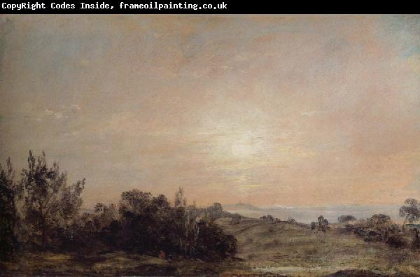 John Constable Hampstead Heath looking to Harrwo
