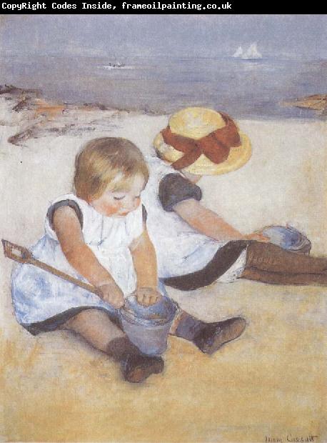 Mary Cassatt Two Children on the Beach