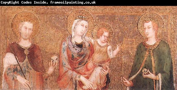 Simone Martini Madonna and Child between St Stephen and St Ladislaus