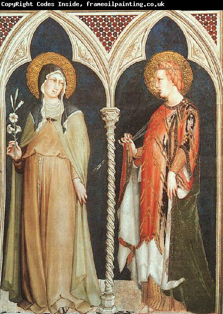 Simone Martini St Clare and St Elizabeth of Hungary