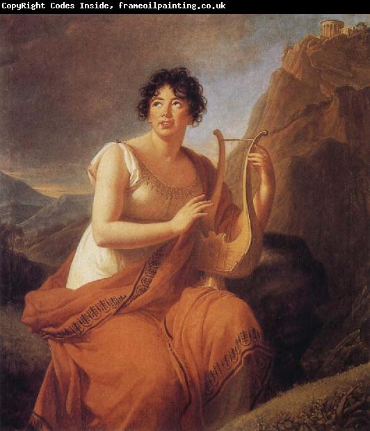 VIGEE-LEBRUN, Elisabeth Portrait of der Madame de Stael als Corinne
