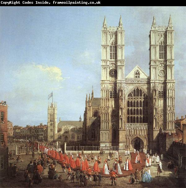 Canaletto London: Westminster Abbey, with a Procession of Knights of the Bath  f