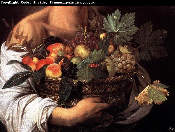 Caravaggio Boy with a Basket of Fruit (detail) fg