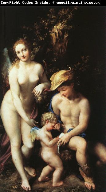 Correggio Venus and Cupid with a Satyr