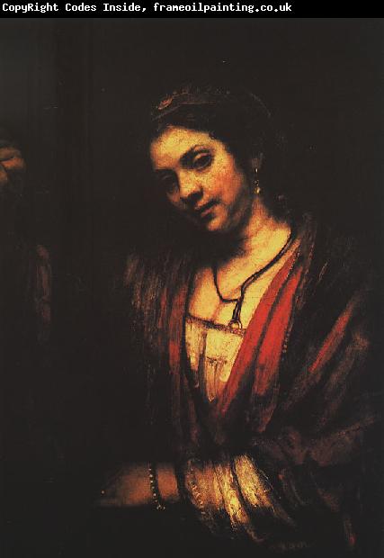 Rembrandt Hendrickje at an Open Door