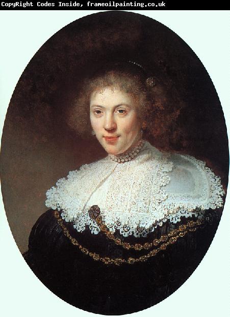 Rembrandt Woman Wearing a Gold Chain