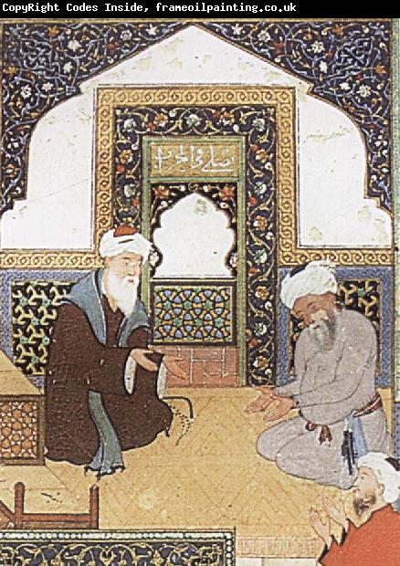 Bihzad A shaykh in the prayer niche of a mosque
