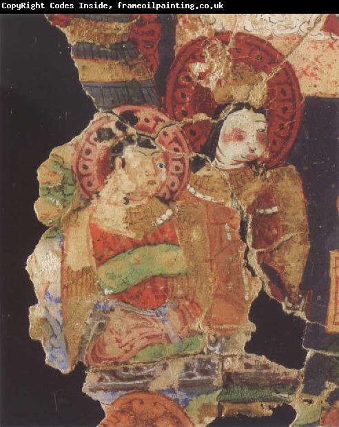 Bihzad Fragment of a Manichaean manuscript,with the Hindu gods Ganesh,Vishnu