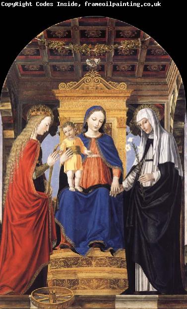 Bergognone The Virgin and Child Enthroned with Saint Catherine of Alexandria and Saint Catherine of Siena