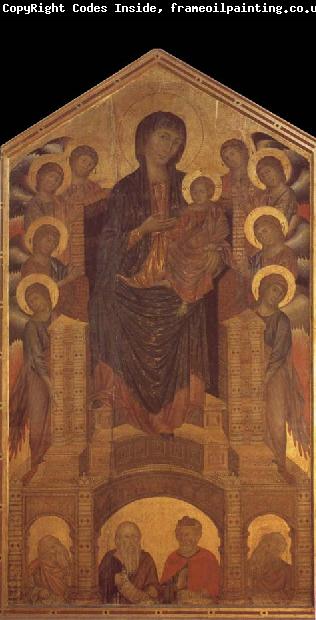 Cimabue Throning Madonna with angels and prophets