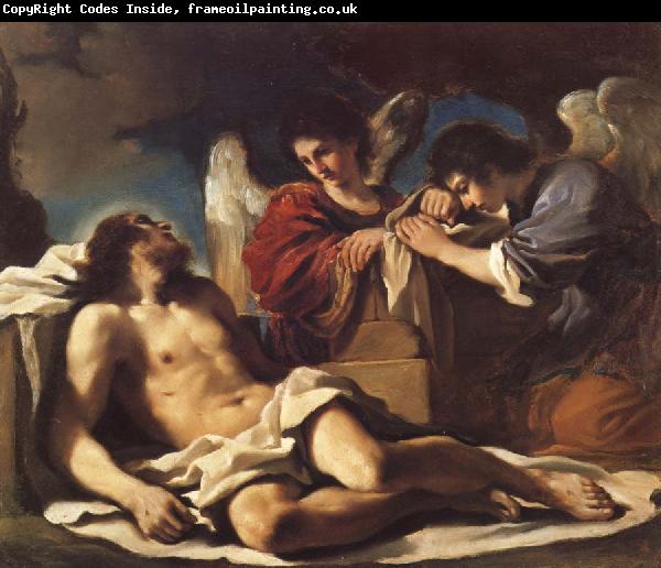 GUERCINO The Dead Christ Mourned by two Angels