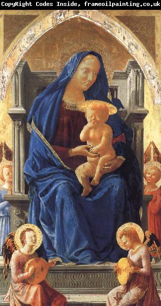 MASACCIO The Virgin and Child with Angels