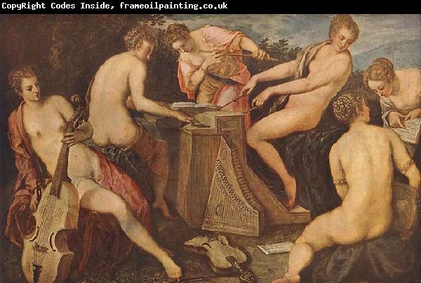 Tintoretto Women Playing Music