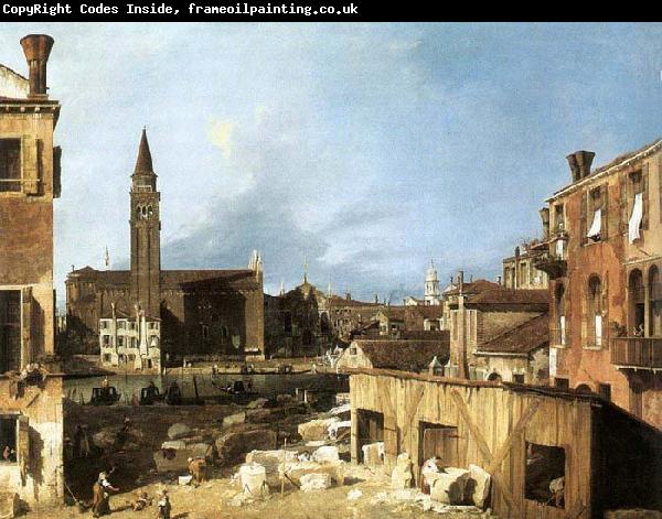 Canaletto The Stonemason-s Yard