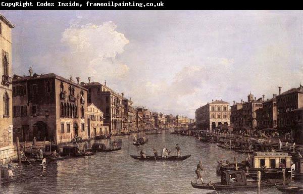 Canaletto Grand Canal: Looking South-East from the Campo Santa Sophia to the Rialto Bridge
