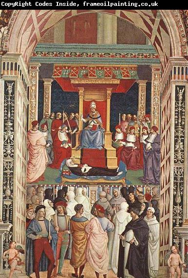 Pinturicchio Pope Aeneas Piccolomini Canonizes Catherine of Siena
