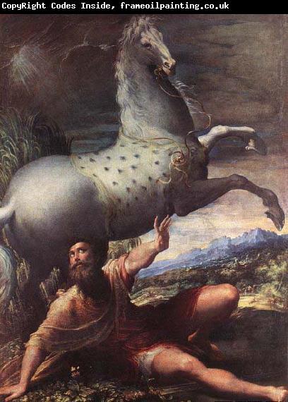 PARMIGIANINO The Conversion of St Paul - Oil on canvas